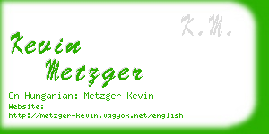 kevin metzger business card